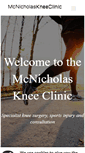 Mobile Screenshot of mcnicholaskneeclinic.co.uk